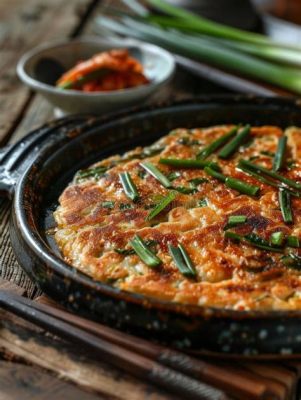   Haemul Pajeon! A Crispy Symphony of Seafood and Scallions Played Out on a Hot Stone Skillet